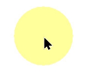 image of cursor surrounded by a yellow halo